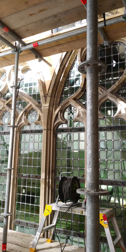 Montage glas in lood Grote Kerk Alkmaar